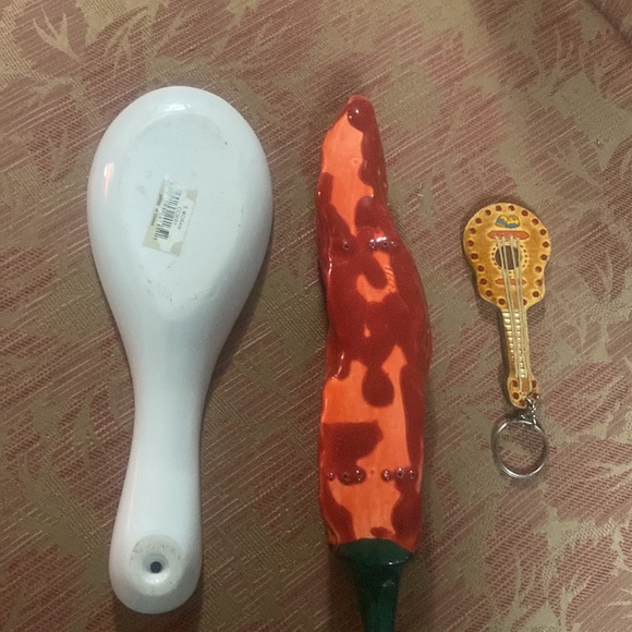 Gold tone Sterling 925🇺🇸ring 7stone Sz9+Puerto🇵🇷Rico 3-piece set+4.5”maracas set - Picture 10 of 17